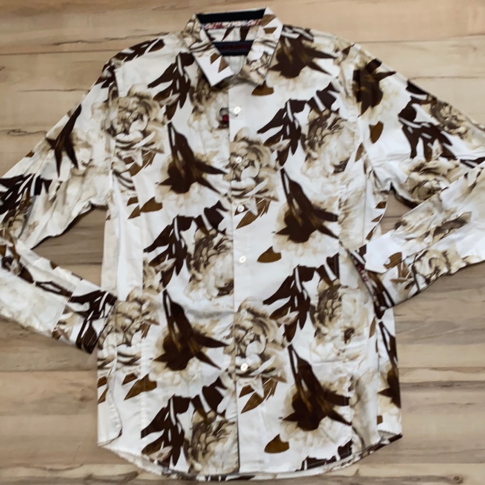 NWT Platini XL Button Front Long Sleeve Shirt